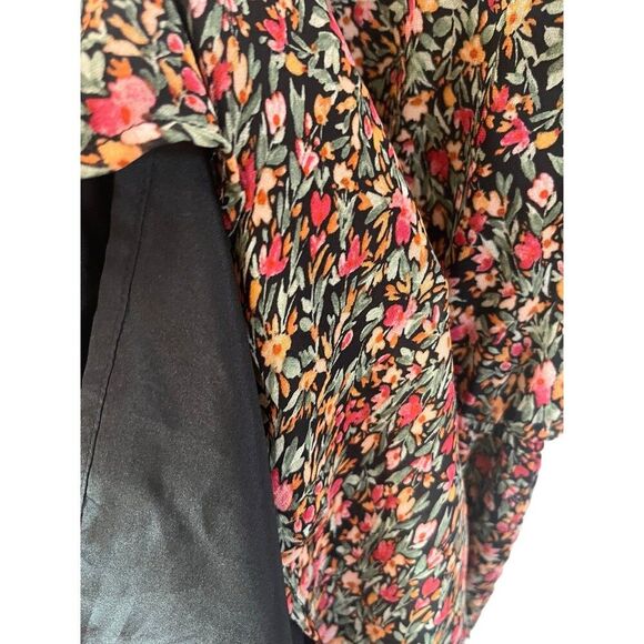 BB Dakota by Steve Madden Floral Tiered Midi Dress Small Boho Fall - Picture 4 of 11